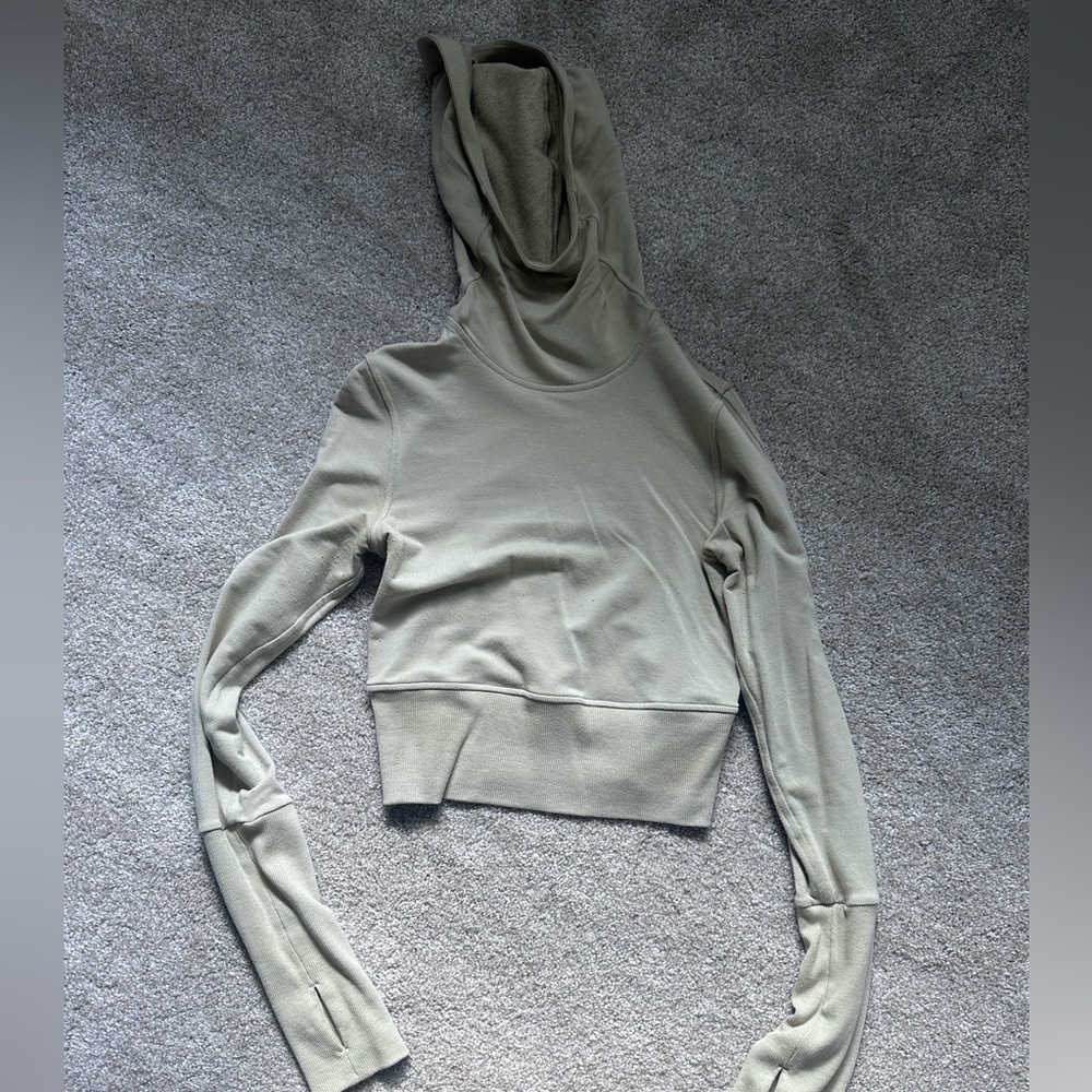 Tan lululemon size 4 light hoodie